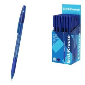 ErichKrause R-301 Stick and Grip Original Boligrafo con Capuchon - Punta de 1.0mm - Cuerpo Transparente - Trazo 0.5mm - Zona de