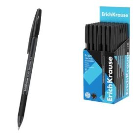 ErichKrause R-301 Stick and Grip Original Boligrafo con Capuchon - Punta de 1.0mm - Cuerpo Transparente - Trazo 0.5mm - Zona de