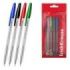 ErichKrause R-301 Stick Classic Pack de 8 Boligrafos con Capuchon - Punta de 1.0mm - Cuerpo Transparente - Trazo 0.5mm - Tinta d