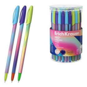 ErichKrause Neo Stick Cool Ray Boligrafo con Capuchon - Modelos Surtidos - Trazo 0.26mm - Tinta de Baja Viscosidad - Tapa Ventil