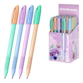 ErichKrause U-108 Stick Pastel Bloom Boligrafo con Capuchon - Punta de 1.0mm - Trazo 0.3mm - Zona de Agarre de Goma - Tinta de B
