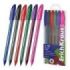 ErichKrause U-108 Stick Color Pack de 6 Boligrafos con Capuchon - Punta de 1.0mm - Trazo 0.3mm - Tinta de Baja Viscosidad - Tapa