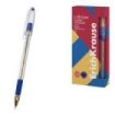 ErichKrause L-30 Gold Stick and Grip Classic Boligrafo con Capuchon - Punta de Aguja 0.7mm - Cuerpo Transparente - Trazo 0.26mm