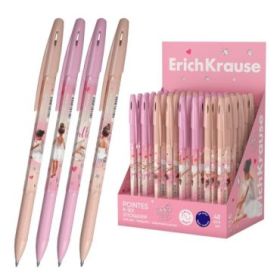 ErichKrause R-301 Stick and Grip Pointes Expositor con 48 Boligrafos con Capuchon - Modelos Surtidos - Trazo 0.35mm - Zona de Ag