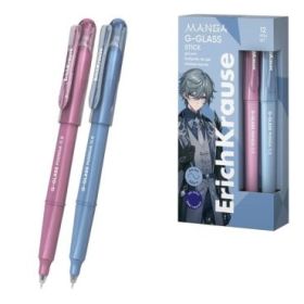 ErichKrause G-Glass Stick Manga Boligrafo con Capuchon - Modelos Surtidos - Trazo 0.4mm - Tinta de Gel - Resistente al Agua - Se