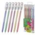 ErichKrause Paradise Stick Neon Pack de 6 Boligrafos con Capuchon - Punta de 0.6mm - Cuerpo Transparente - Trazo 0.5mm - Tinta d