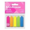 ErichKrause Neon Arrows Pack de 5 Blocs de 25 Marcadores de Pagina - Reposicionables - Plastico - 12x45mm - Colores Surtidos