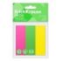ErichKrause Neon Pack de 3 Blocs de 100 Marcadores de Pagina - Reposicionables - Papel de 75g/m2 - 25X75mm - Colores Surtidos