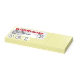 ErichKrause Pack de 3 Blocs de 100 Notas Adhesivas Reposicionables - Papel de 75g/m2 - 40X50mm - Pegamento a Base de Agua - Colo