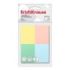ErichKrause Pack de 4 Blocs de 100 Notas Adhesivas Reposicionables - Papel de 75g/m2 - 40X50mm - Pegamento a Base de Agua - Colo