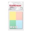 ErichKrause Pack de 4 Blocs de 100 Notas Adhesivas Reposicionables - Papel de 75g/m2 - 40X50mm - Pegamento a Base de Agua - Colo