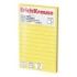 ErichKrause Bloc de 100 Notas Adhesivas Reposicionables - Papel de 75g/m2 - 75x125mm - Pegamento a Base de Agua - Color Amarillo
