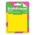 ErichKrause Neon Bloc de 50 Notas Adhesivas Reposicionables - Plastico - 75x75mm - Pegamento a Base de Agua - Color Amarillo