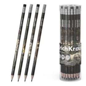 ErichKrause Big City Cats Lapiz de Grafito con Goma de Borrar - Mina HB - Cuerpo Triangular - Agarre Ergonomico - Colores Surtid