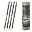 ErichKrause Big City Cats Lapiz de Grafito con Goma de Borrar - Mina HB - Cuerpo Triangular - Agarre Ergonomico - Colores Surtid