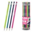 ErichKrause Panda Hugs Lapiz de Grafito con Goma de Borrar - Mina HB - Cuerpo Redondo - Agarre Ergonomico - Colores Surtidos