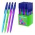 ErichKrause R-301 Stick Neon Boligrafo con Capuchon - Modelos Surtidos - Trazo 0.5mm - Tinta de Secado Rapido - Contenedor de Pl
