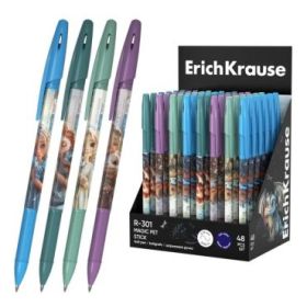 ErichKrause R-301 Stick Magic Pet Expositor con 48 Boligrafos con Capuchon - Modelos Surtidos - Trazo 0.35mm - Tinta de Secado R