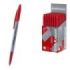 ErichKrause Slender Stick Grey Boligrafo con Capuchon - Punta de Aguja 0.7mm - Cuerpo Opaco Gris - Trazo 0.26mm - Tinta de Baja