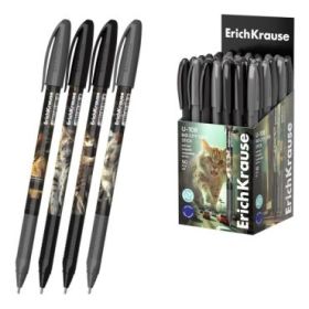 ErichKrause U-108 Stick Big City Cats Boligrafo con Capuchon - Modelos Surtidos - Trazo 0.3mm - Tinta de Baja Viscosidad - Tapa