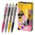 ErichKrause Butterfly Matic and Grip Positive Vibe Boligrafo Retractil - Modelos Surtidos - Trazo 0.28mm - Zona de Agarre de Gom