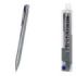 ErichKrause Silverra Matic Classic Pack de 2 Boligrafos Retractiles - Punta de 0.7mm - Cuerpo Gris - Trazo 0.35mm - Color Azul