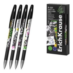 ErichKrause R-301 Magic Gel Stick Dino Hobby Boligrafo Borrable - Modelos Surtidos - Trazo 0.4mm - Tinta de Gel - Resistente al