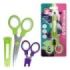 ErichKrause Junior Protect Panda Hugs Tijeras de 13cm - Puntas Redondeadas - Funda Protectora - Mangos de Plastico Resistente a