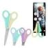 ErichKrause JOY Magic Pet Tijeras de 13.5cm - Puntas Redondeadas - Regla de 5cm en la Hoja - Mangos de Plastico Resistente a Gol
