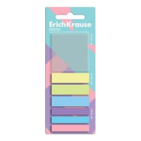 ErichKrause Pastel Pack de 7 Blocs de 20 Marcadores de Pagina - Reposicionables - Plastico - 3 Formatos Diferentes - Colores Sur
