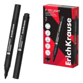 ErichKrause P-170 light Rotulador Permanente - Punta Conica - Trazo de 2.5mm - Resistente al Agua y a la Luz - Multisuperficie -