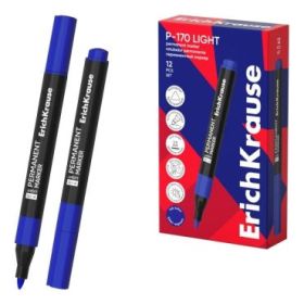 ErichKrause P-170 light Rotulador Permanente - Punta Conica - Trazo de 2.5mm - Resistente al Agua y a la Luz - Multisuperficie -