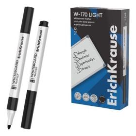 ErichKrause W-170 light Rotulador para Pizarra Blanca - Facil de Borrar - Punta Conica - Trazo de 2.5mm - Secado Rapido - Cuerpo