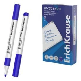 ErichKrause W-170 light Rotulador para Pizarra Blanca - Facil de Borrar - Punta Conica - Trazo de 2.5mm - Secado Rapido - Cuerpo
