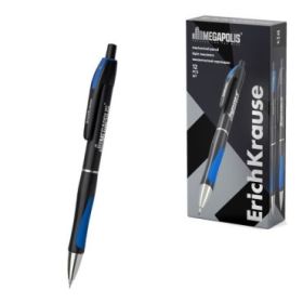 ErichKrause MEGAPOLIS Concept Portaminas - Mina HB de 0.9mm - Agarre de Goma - Pinza - Cuerpo Redondo - Ergonomico - Color Negro