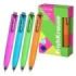 ErichKrause Pocket Pen Matic and Grip Neon Boligrafo Retractil - Modelos de Cuerpo Surtidos - Trazo 0.4mm - Zona de Agarre de Go