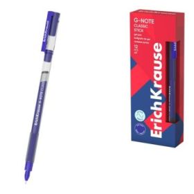 ErichKrause G-Note Stick Classic Boligrafo con Capuchon - Punta de 0.5mm - Trazo 0.4mm - Tinta de Gel - Resistente al Agua - Sec