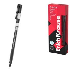 ErichKrause G-Note Stick Classic Boligrafo con Capuchon - Punta de 0.5mm - Trazo 0.4mm - Tinta de Gel - Resistente al Agua - Sec