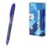 ErichKrause TipFlow Matic Original Boligrafo Retractil - Punta de 0.5mm - Cuerpo Transparente - Trazo 0.4mm - Color Azul