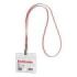 ErichKrause Funda para Tarjeta con Colgante - Orientacion Horizontal - PVC - Incluye Colgante Rojo - Formato 58X98mm - Color Tra