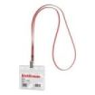 ErichKrause Funda para Tarjeta con Colgante - Orientacion Horizontal - PVC - Incluye Colgante Rojo - Formato 58X98mm - Color Tra