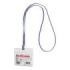 ErichKrause Funda para Tarjeta con Colgante - Orientacion Horizontal - PVC - Incluye Colgante Azul - Formato 58X98mm - Color Tra