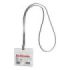 ErichKrause Funda para Tarjeta con Colgante - Orientacion Horizontal - PVC - Incluye Colgante de 12mm Negro - Formato 58X98mm -