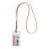 ErichKrause Funda para Tarjeta con Colgante - Orientacion Vertical - PVC - Incluye Colgante Rojo - Formato 62x91mm - Color Trans