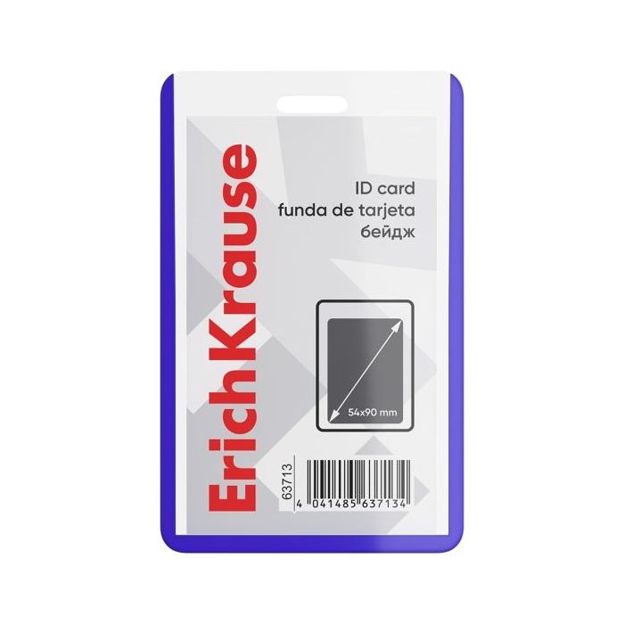ErichKrause Funda para Tarjeta - Orientacion Vertical - PVC - Formato 54X90mm - Color Azul