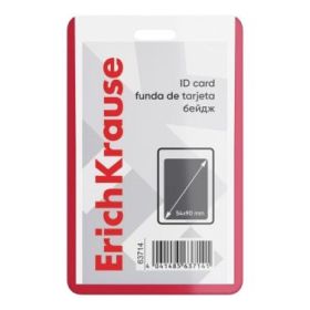 ErichKrause Funda para Tarjeta - Orientacion Vertical - PVC - Formato 54X90mm - Color Rojo