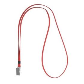 ErichKrause Colgante para Funda de Tarjeta - Cordon de Poliester - 12mm de Ancho - 42cm de Largo - Color Rojo