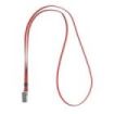ErichKrause Colgante para Funda de Tarjeta - Cordon de Poliester - 12mm de Ancho - 42cm de Largo - Color Rojo