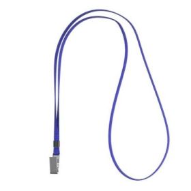 ErichKrause Colgante para Funda de Tarjeta - Cordon de Poliester - 12mm de Ancho - 42cm de Largo - Color Azul