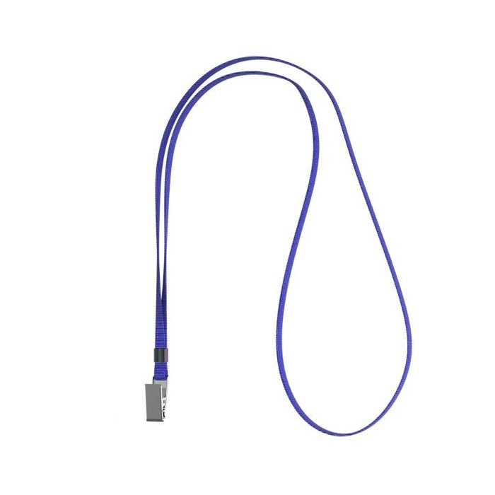 ErichKrause Colgante para Funda de Tarjeta - Cordon de Poliester - 12mm de Ancho - 42cm de Largo - Color Azul